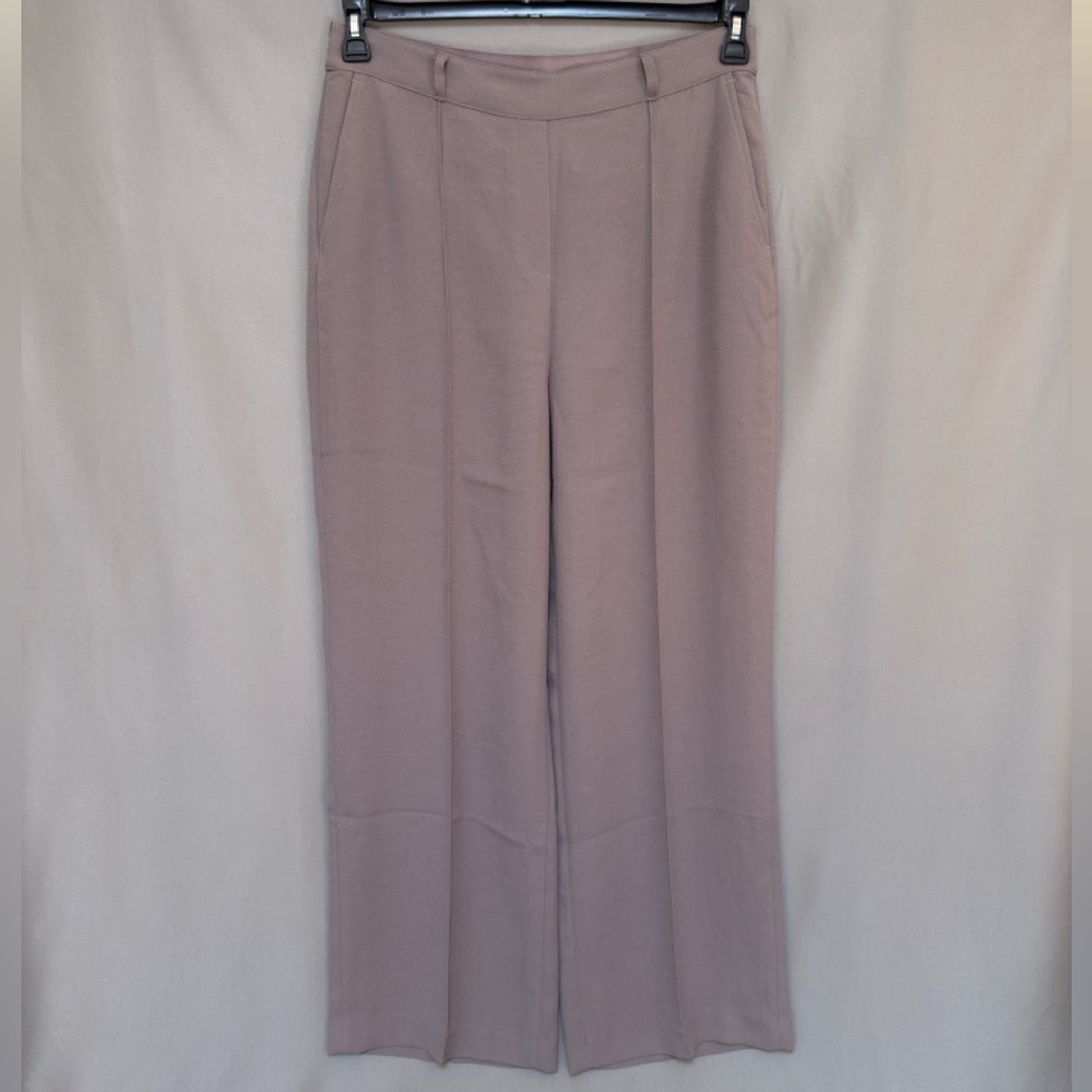 NWT Spanx Crepe Straight Leg Pull On Pants, Purple, Size XL, Elastic Waist Band